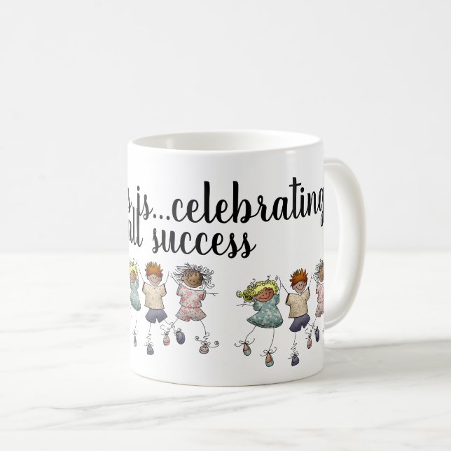 Glück feiern: Kleine Erfolge sind wichtig Text Kaffeetasse (VorderseiteRechts)