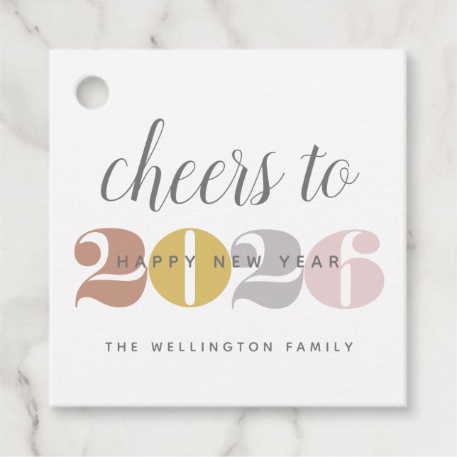 Glück für das neue Jahr 2022 Gold Geschenkanhänger (Vorderseite)