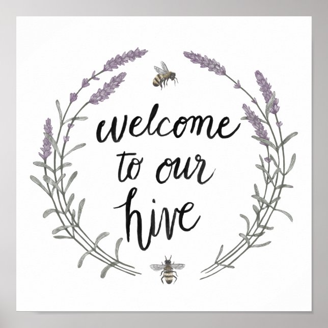 Glück für Zuhause-Worte II | Willkommen in unserem Poster (Vorne)