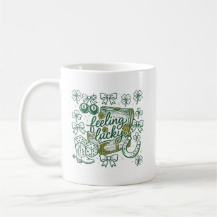 Glück gehabt St. Patrick's Day Festliche Typografi Kaffeetasse