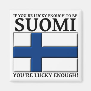 Glück genug, um ein Suomi-Finnischer Magnet zu sei