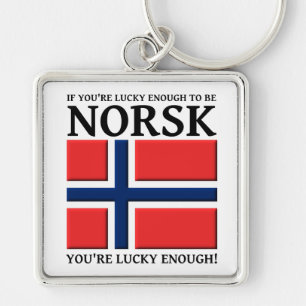 Glück genug, um Norsk Schlüsselanhänger zu sein