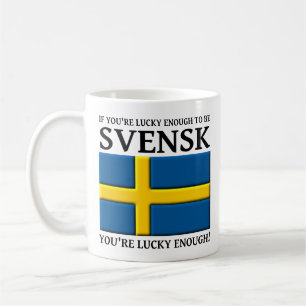 Glück genug, um Svensk schwedische Tasse zu sein