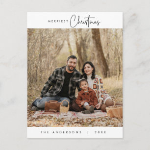 Glück Gruß frohe Weihnachten Familie Foto Postkarte