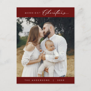 Glück Gruß frohe Weihnachten Familie Foto Postkarte