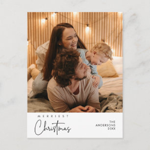 Glück Gruß frohe Weihnachten Familie Foto Postkarte