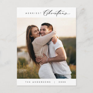 Glück Gruß frohe Weihnachten Familie Foto Postkarte