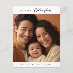 Glück Gruß frohe Weihnachten Familie Foto Postkarte