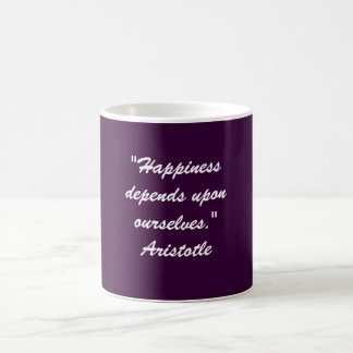 "Glück hängt nach uns selbst ab. " Kaffeetasse