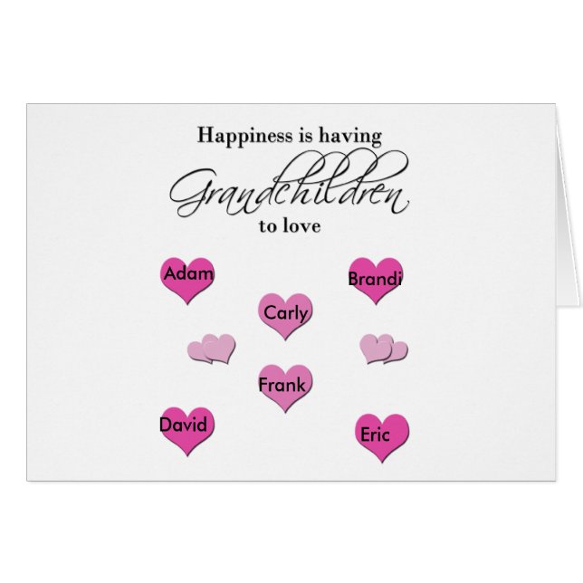 Glück hat Enkelkinder zur Liebe (Vorderseite (Horizontal))