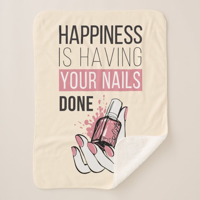 Glück hat Ihre getanen Nägel Sherpadecke (Vorderseite)