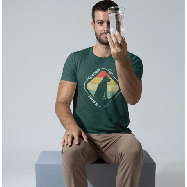 Glück hat Paws-Design T-Shirt (Von Creator hochgeladen)