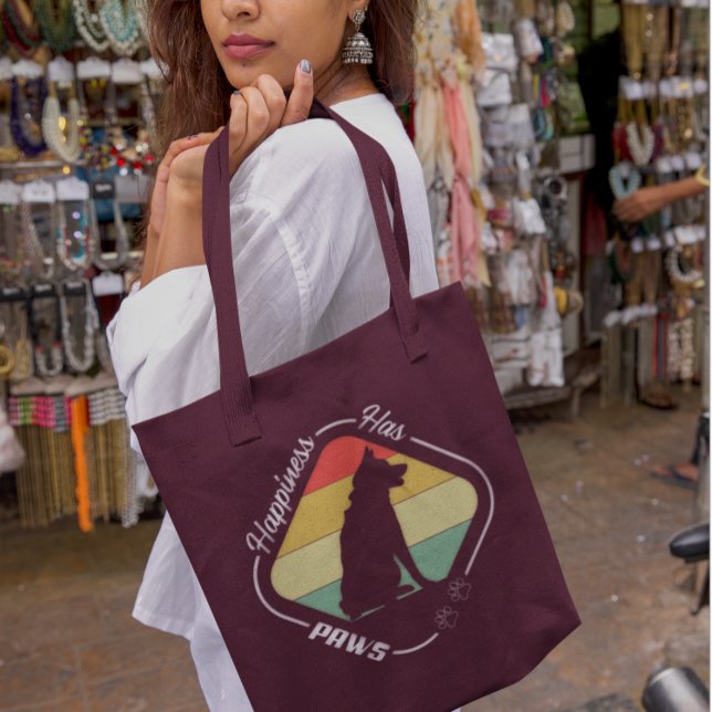 Glück hat Paws-Design Tragetasche (Von Creator hochgeladen)