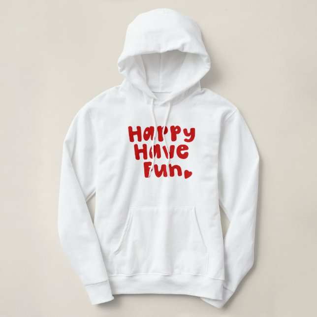Glück hat Spaß Hoodie (Design vorne)