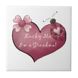 Glück, ich bin ein Oma Geschenke Fliese