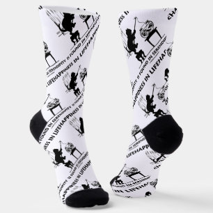 Glück im Leben findet man in glücklichen Katzenfis Socken