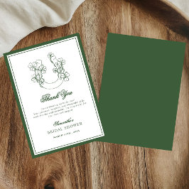 Glück im Liebe Kleeblatt Hufeisen Brautparty Dankeskarte