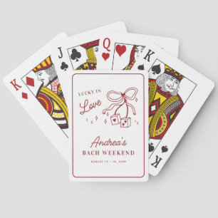 Glück im Liebeswürfel-Bow-Casino-Vegas-Junggeselli Spielkarten