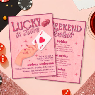 Glück im Spiel, Glück in der Liebe - Junggesellinn Einladung