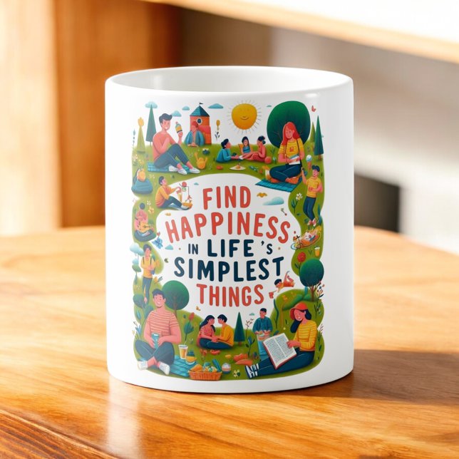 Glück in den einfachsten Dingen des Lebens Kaffeetasse (Von Creator hochgeladen)