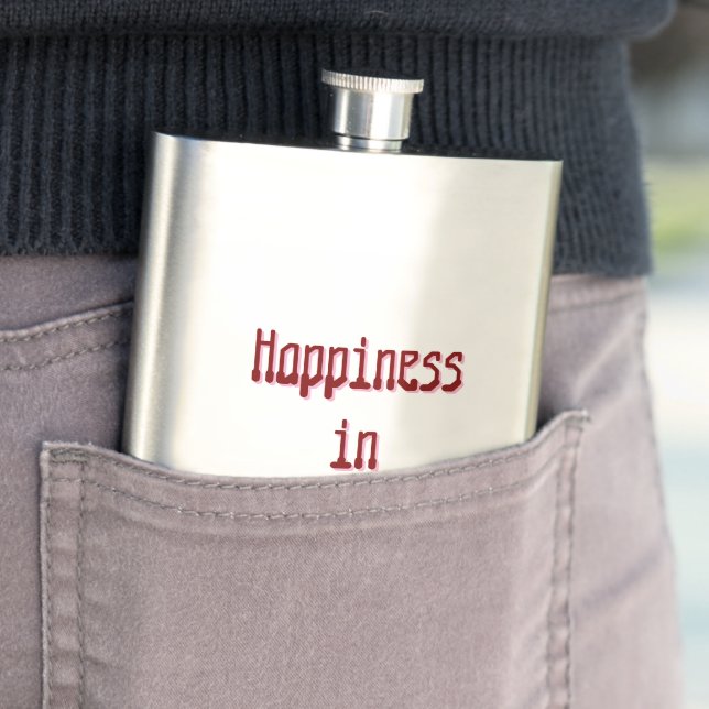 Glück in der Einsamkeit Klassische Flasche Flachmann (Beispiel)