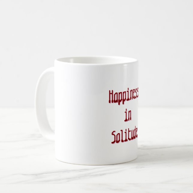 Glück in der Einsamkeit Tasse (Vorderseite Links)
