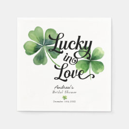 Glück in der Liebe | Brautparty Aquarell Serviette