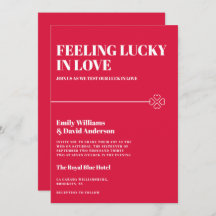 Glück in der Liebe Crimson Red Minimal Wedding