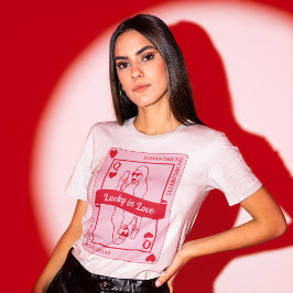 Glück in der Liebe Fett Pink & Red Bachelorette T-Shirt