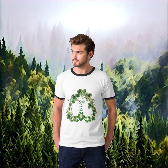 Glück in der Liebe Green Kleeblatt Herz St Patrick T-Shirt (Lucky in Love Green Shamrock Heart Saint Patricks T-Shirt)