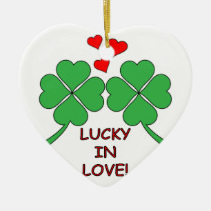 Glück in der Liebe Herz klebrig Keramik Ornament
