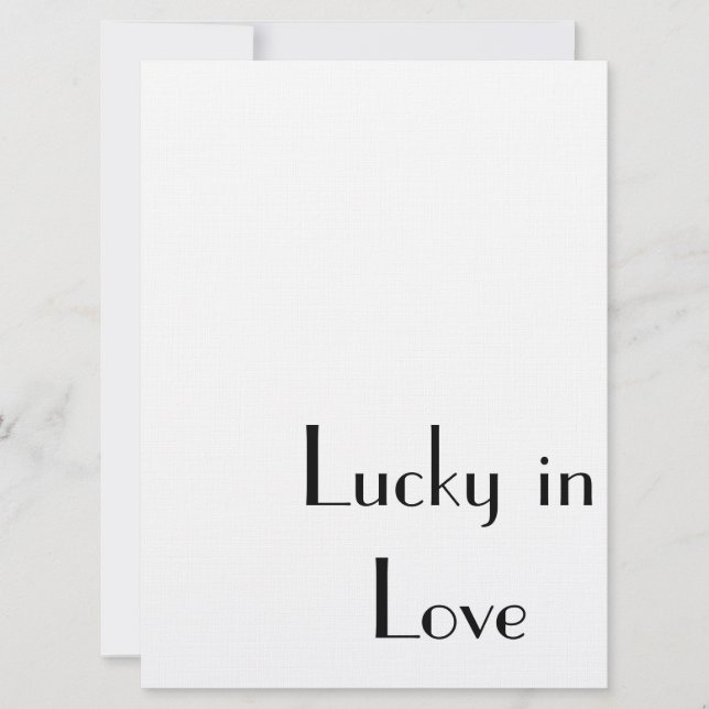 "Glück in der Liebe" , Hochzeit, Engagement oder D Einladung (Vorderseite)