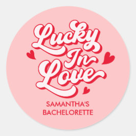 Glück in der Liebe Junggeselinnen-Abschied Gefalle Runder Aufkleber