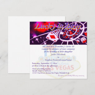 Glück in der Liebe Las Vegas Wedding Einladung