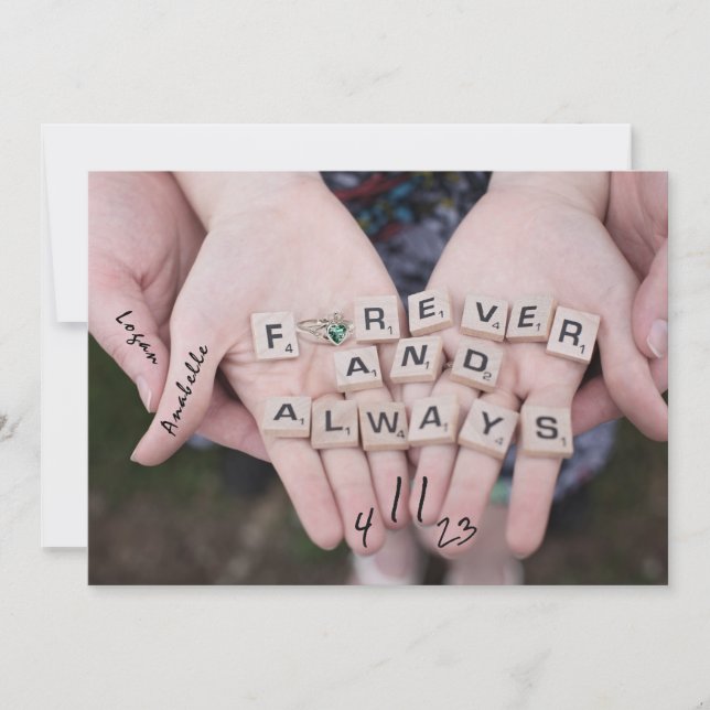 Glück in der Liebe Speichern Sie die Daten Save th The Date (Vorderseite)