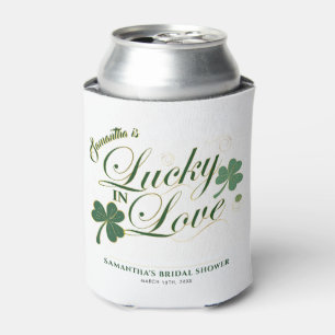 Glück in der Liebe St. Patrick Moderne Hochzeitsdu Dosenkühler