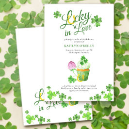 Glück in der Liebe St Patricks Bridal Dusche Einla Einladung