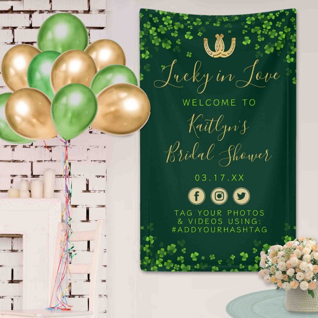 Glück in der Liebe St. Patrick's Day Brautparty Banner (Von Creator hochgeladen)