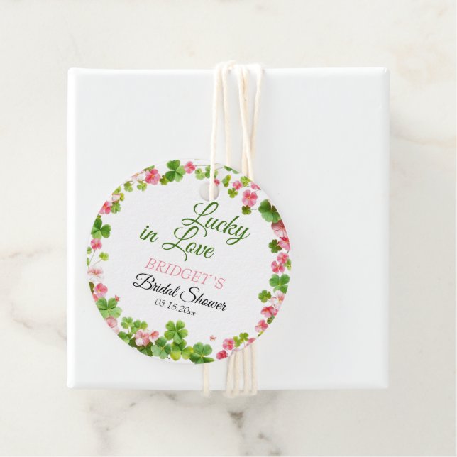 Glück in der Liebe St. Patrick's Day Brautparty Geschenkanhänger (Beispiel)