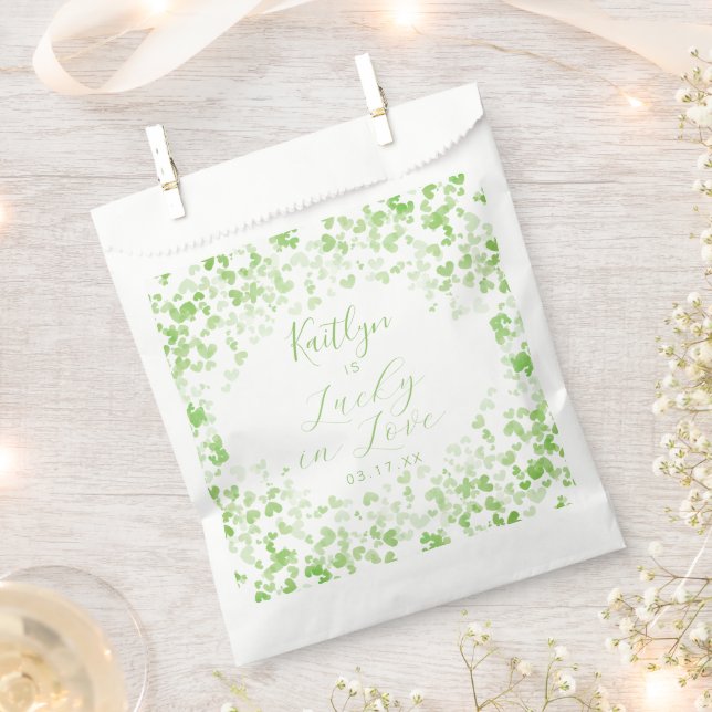 Glück in der Liebe St. Patrick's Day Brautparty Geschenktütchen (Ausgeschnitten)