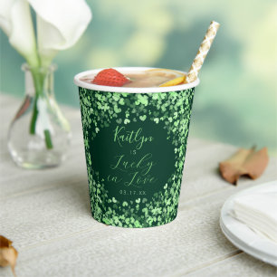 Glück in der Liebe St. Patrick's Day Brautparty Pappbecher