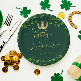 Glück in der Liebe St. Patrick's Day Brautparty Pappteller