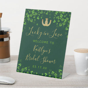 Glück in der Liebe St. Patrick's Day Brautparty Sockelschild