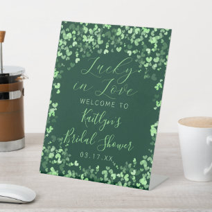 Glück in der Liebe St. Patrick's Day Brautparty Sockelschild