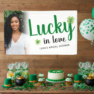 Glück in der Liebe St. Patrick's Day Foto Brautpar Banner
