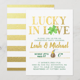 Glück in der Liebe Verlobungsparty Einladung