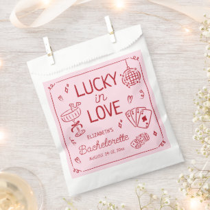 Glück in der Liebe Whimsical Hand Drawn Bacheloret Geschenktütchen