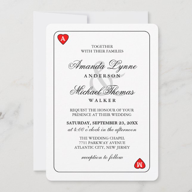 Glück in der Liebe - zusammen mit - Einladung zur  (Rückseite)