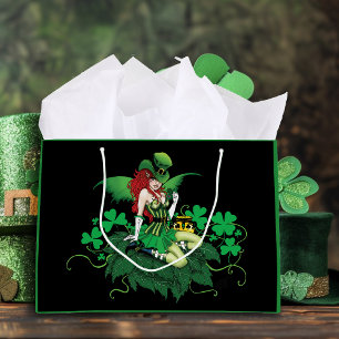 Glück Irish Fairy Grün Große Geschenktüte