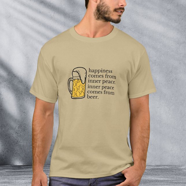 Glück ist Bier Funny Zitat Word Art T - Shirt (Von Creator hochgeladen)